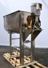 Used Lee Industries Double Spiral Ribbon Blender, 27.8 Cubic Feet (1200 Pound) Working Capacity, Model 1200TDR, 316 Stainless Steel. #4 Finish Non-jacketed trough 30 wide x 60 long x 32 deep. Open to...