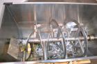 Used Lee Industries Double Spiral Ribbon Blender, 27.8 Cubic Feet (1200 Pound) Working Capacity, Model 1200TDR, 316 Stainless Steel. #4 Finish Non-jacketed trough 30 wide x 60 long x 32 deep. Open to...