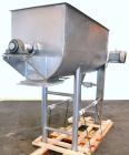 Used Lee Industries Double Spiral Ribbon Blender, 33.3 Cubic Feet Working Capacity, Model 200TDR, 316 Stainless Steel. #4 Finish Non-jacketed trough 30’’ wide x 72’’ long x 32’’ deep. Open top, no co...
