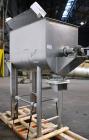 Used Lee Industries Double Spiral Ribbon Blender, 22.2 Cubic Feet (900 Pound) Working Capacity, Model 900TDR, 316 Stainless Steel. #4 Finish Non-jacketed trough 30’’ wide x 48’’ long x 32’’ deep. Ope...