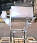 Used Lee Industries Double Spiral Ribbon Blender, 22.2 Cubic Feet (900 Pound) Working Capacity, Model 900TDR, 316 Stainless Steel. #4 Finish Non-jacketed trough 30’’ wide x 48’’ long x 32’’ deep. Ope...