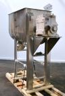 Used Lee Industries Double Spiral Ribbon Blender, 22.2 Cubic Feet (900 Pound) Working Capacity, Model 900TDR, 316 Stainless Steel. #4 Finish Non-jacketed trough 30’’ wide x 48’’ long x 32’’ deep. Ope...