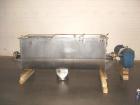 Used Lowe Industries Double Spiral Ribbon Blender, 36 Cubic Feet Working Capacity, Model CD-36, 304 Stainless Steel. Non-jacketed trough 28