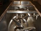 Used Lowe Industries Double Spiral Ribbon Blender, 36 Cubic Feet Working Capacity, Model CD-36, 304 Stainless Steel. Non-jacketed trough 28