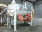 Used-Lowe Carbon Steel Double Ribbon Blender, 55 Cubic Feet.Trough measures 90