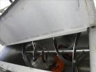 Used MAP s.r.l Double Spiral Ribbon Blender, Model WNHX1500E/0DK, Approximate 70 Cubic Feet, 304 Stainless Steel. 316 Stainless steel dimple jacketed trough approximate 42