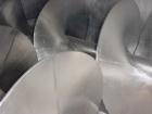 USED: Mepaco model 170 MD twin screw mixer/blender. 5,000 lb or 136 cu ft capacity. Equipped with pneumatically operated end discharge. The mix tub is 64