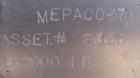 Used Mepaco Twin Shaft Ribbon Mixer. Approximately 116 cubic feet and 2000 pound capacity, 304 stainless steel. Non- jacketed trough approximately 84