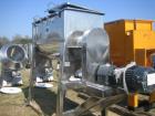 Used Micron Single Ribbon Blender, 30 Cubic Feet, Polished Stainless Steel. Single interupted ribbon. Driven by a 15hp, 3/60/230/460 volt motor. 8