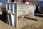 Used- Munson 100 cubic/foot jacketed Ribbon Mixer. 304 stainless steel construction, trough dimension 42