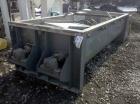 Used Ten Have Engineering Dual Shaft Ribbon Blender, 73 cubic feet, type RYS Lintmenger. Stainless steel trough 49’’ wide x 120’’ long. (2) 24’’ diameter carbon steel tangential double ribbons, outbo...