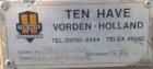 Used Ten Have Engineering Dual Shaft Ribbon Blender, 73 cubic feet, type RYS Lintmenger. Stainless steel trough 49’’ wide x 120’’ long. (2) 24’’ diameter carbon steel tangential double ribbons, outbo...