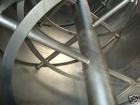 Used Hayes & Stolz Double Ribbon Blender. Manufactured 1998. 196 cubic foot, food grade stainless steel, 40 hp drive, 10 rpm at ribbon, covered top with (2) 7