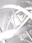 Used Hayes & Stolz Double Ribbon Blender. Manufactured 1998. 196 cubic foot, food grade stainless steel, 40 hp drive, 10 rpm at ribbon, covered top with (2) 7