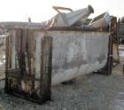 Used- Ribbon Blender, 143 Cubic Feet, 304 Stainless Steel. Non-jacketed trough 44