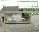 Used Twin Shaft Ribbon Mixer, Approximately 41 Cubic Foot Capacity, 304 Stainless Steel.  304 stainless steel jacketed trough 40