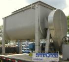 Used Double spiral ribbon blender, 267 cubic feet working capacity, 304 stainless steel. Non-jacketed trough 60
