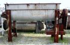 Used Double Spiral Ribbon Blender, 80 Cubic Feet Working Capacity, 304 Stainless Steel. Non-jacketed trough 36