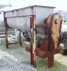 Used Double Spiral Ribbon Blender, 80 Cubic Feet Working Capacity, 304 Stainless Steel. Non-jacketed trough 36