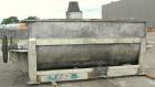 Used O'Hara double spiral ribbon blender, 200 cubic feet, model 200CU, 304 stainless steel. Non-jacketed trough approximately 54