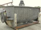 Used O'Hara Double Spiral Ribbon Blender, 200 cubic feet, model RB200, 304 stainless steel. Non-jacketed trough approximately 54