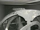 Used O'Hara Double Spiral Ribbon Blender, 200 cubic feet, model RB200, 304 stainless steel. Non-jacketed trough approximately 54