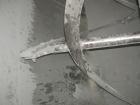 Used O'Hara Double Spiral Ribbon Blender, 200 cubic feet, model RB200, 304 stainless steel. Non-jacketed trough approximately 54