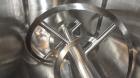Used Mueller Double Spiral Ribbon Blender, 220 cubic feet working capacity, 304 stainless steel.  304 Stainless steel non-code dimple jacketed trough 60