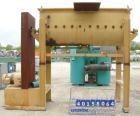 Used Paul O Abbe #10 Double Spiral Ribbon Blender, 40 cubic feet working capacity, 304 stainless steel. Carbon steel jacketed trough 30'' wide x 88'' x approximately 34