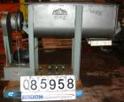 USED: Paul O Abbe double spiral ribbon blender, 8.3 cubic feet working capacity, 304 stainless steel. Non-jacketed trough 50