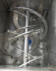 USED: Paul O Abbe double spiral ribbon blender, 1.18 cubic feet working capacity, 304 stainless steel. Non-jacketed trough 12