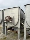 Used 316 Stainless Steel Double Spiral Ribbon Blender. Approximate 270 Cubic Foot working capacity. Non-Jacketed trough approximately 144