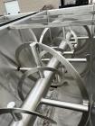 Used 316 Stainless Steel Double Spiral Ribbon Blender. Approximate 270 Cubic Foot working capacity. Non-Jacketed trough approximately 144