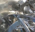 Used S Howes Double Spiral Ribbon Blender, Model S488, 113 Cubic Feet Working Capacity, 304 Stainless Steel. Non-jacketed trough 48