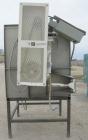 Used Scott Equipment Co double spiral ribbon blender, approximately 56 cubic feet working capacity, 304 stainless steel. Dimpled jacketed trough 48