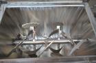 Used Scott Equipment Paddle/Ribbon Blender, Model SPRM304SS, 20 Cubic Feet Working Capacity, 304 Stainless Steel. Non-jacketed trough 31” wide x 48” long x approximately 36” deep. 4” Diameter shaft, ...