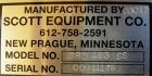 USED: Scott Equipment Co double spiral ribbon blender, model SRM183SS, 6 cubic feet, 304 stainless steel. Non-jacketed trough 18