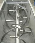 Used Sprout Waldron Double Spiral Ribbon Blender, Model 14,000#, 267 cubic feet working capacity, 304 stainless steel. Non- jacketed trough 60