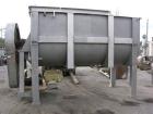 Used Sprout Waldron Double Spiral Ribbon Blender, Model 14,000#, 267 cubic feet working capacity, stainless steel. Non- jacketed trough 60