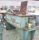 USED: Sprout Waldron double spiral ribbon blender, model B-21. 21 cu ft working capacity, carbon steel. Jacketed trough 24