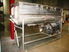 Used-Stricklin 56 Cubic Foot Double Ribbon Blender, stainless steel food grade. Trough measures 10' long x 30