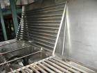 Used-Stricklin 56 Cubic Foot Double Ribbon Blender, stainless steel food grade. Trough measures 10' long x 30