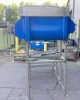Used Double Spiral Ribbon Mixer / Blender, Approximately 10 Cubic Feet, 304 Stainless Steel. Double spiral ribbon, driven by a 2HP, 3/60/230/460 volt, 1767/49 rpm gear motor. Clamp -on top cover with...