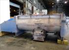 Used Van den Berg BMW Ribbon Blender, Model 1000-V-Omega, 304 Stainless Steel, Approximate 176 Cubic Feet. 5000 Liter maximum capacity. Non-jacketed trough approximate 129