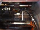 Used Van den Berg BMW Ribbon Blender, Model 1000-V-Omega, 304 Stainless Steel, Approximate 176 Cubic Feet. 5000 Liter maximum capacity. Non-jacketed trough approximate 129
