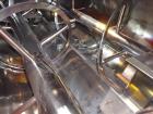 Used Van den Berg BMW Ribbon Blender, Model 1000-V-Omega, 304 Stainless Steel, Approximate 176 Cubic Feet. 5000 Liter maximum capacity. Non-jacketed trough approximate 129