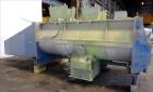 Used Van den Berg BMW Ribbon Blender, Model 1000-V-Omega, 304 Stainless Steel, Approximate 176 Cubic Feet. 5000 Liter maximum capacity. Non-jacketed trough approximate 129