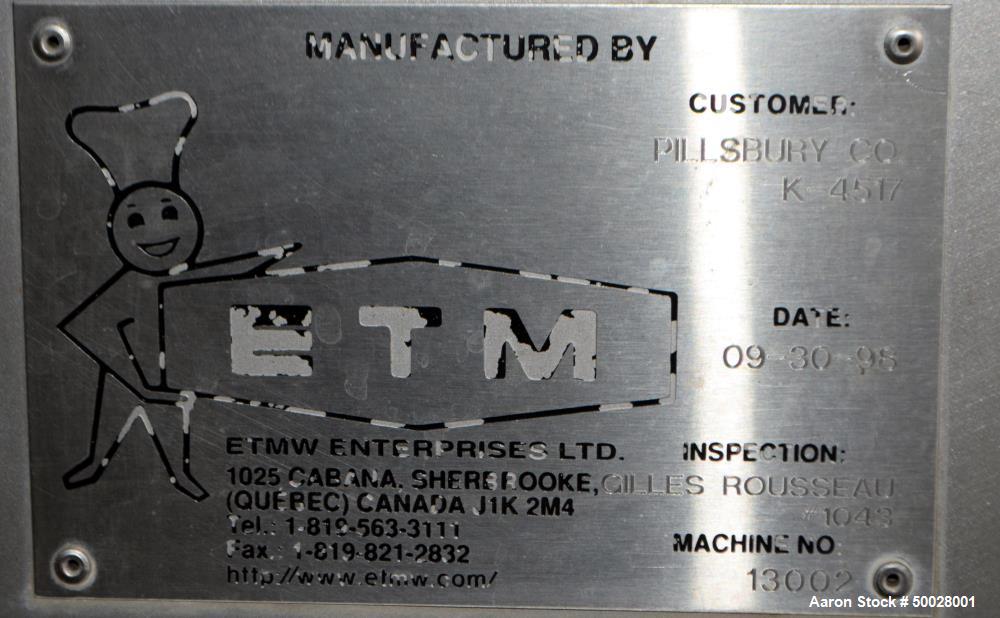 Used- ETMW Enterprises Triple Roller Bar Dough Mixer