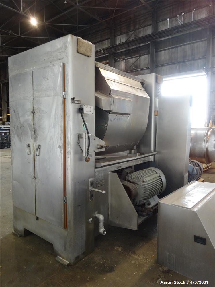 Used Oshikiri Horizontal Mixer, Model HM1300F, 304 Stainless Steel.