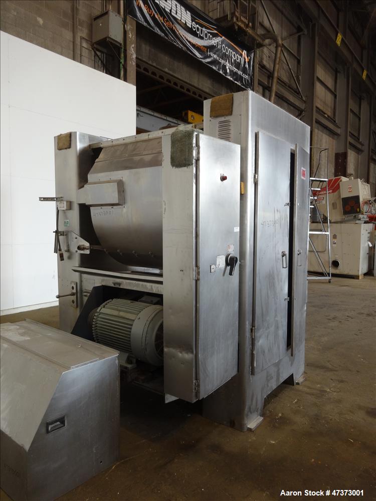 Used Oshikiri Horizontal Mixer, Model HM1300F, 304 Stainless Steel.